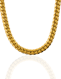 Cadena eslabón cubana 58cm oro 18k - Joyería Orocash