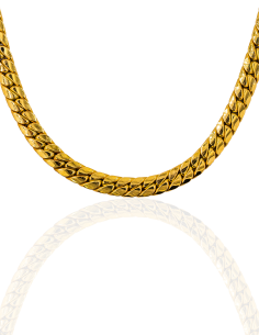 Cadena eslabón cubana 51cm oro 18k - Joyería Orocash