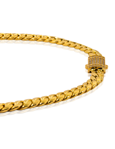 Cadena eslabón cubana 60cm oro 18k - Joyería Orocash 2