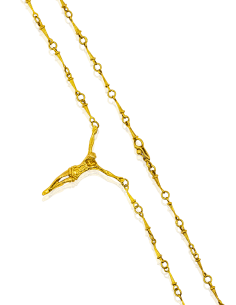 Cadena con cristo Dalí 56cm oro 18k - Joyería Orocash 2