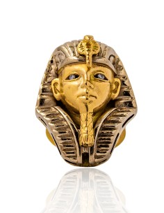 Anillo con faraón Tutankamón oro 18k - Joyería Orocash