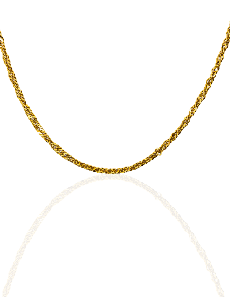 Cadena eslabón singapur 54cm oro 18k - Joyería Orocash