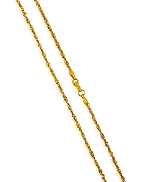 Cadena eslabón singapur 54cm oro 18k - Joyería Orocash