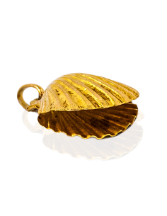 Colgante dos conchas juntas 2cm oro 18k - Joyería Orocash 2