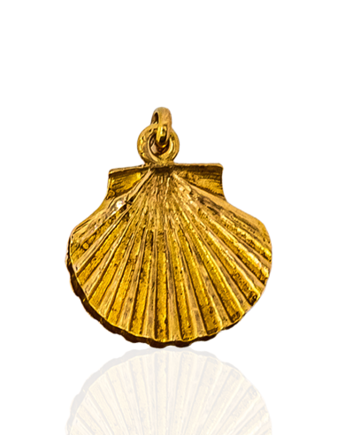 Colgante dos conchas juntas 2cm oro 18k - Joyería Orocash