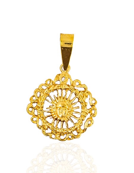 Colgante sol Portocarrero 2.5cm oro 18k - Joyería Orocash