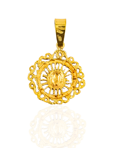 Colgante sol Portocarrero 2.5cm oro 18k - Joyería Orocash