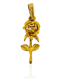 Colgante rosa 2.6cm oro 18k - Joyería Orocash