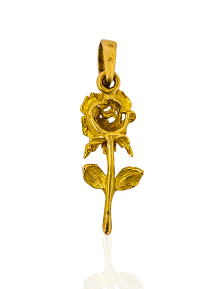 Colgante rosa 2.6cm oro 18k - Joyería Orocash