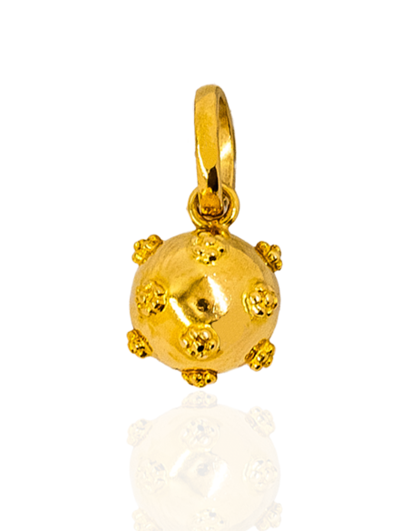 Colgante bola granet 1.8cm oro 18k - Joyería Orocash