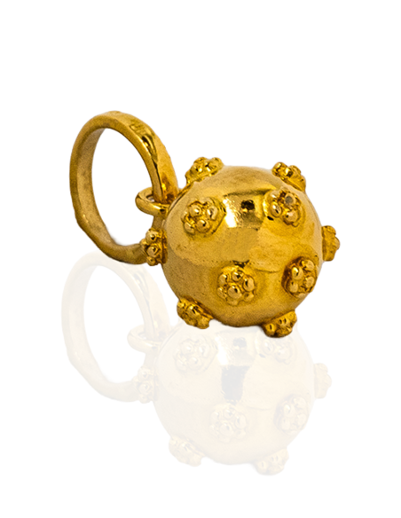 Colgante bola granet 1.8cm oro 18k - Joyería Orocash