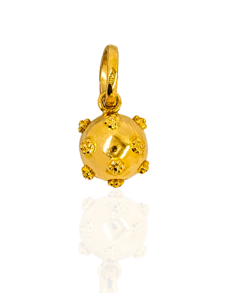 Colgante bola granet 1.8cm oro 18k - Joyería Orocash