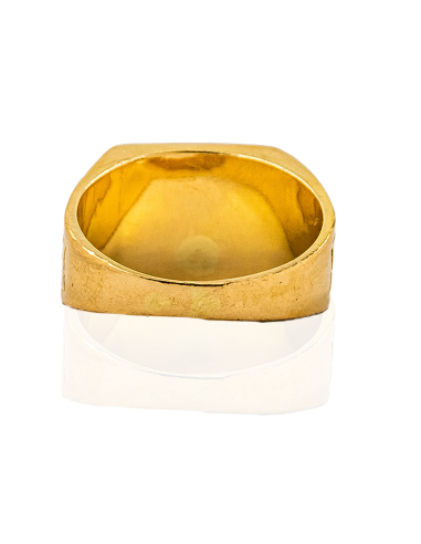 Anillo sello cara Versace oro 18k - Joyería Orocash
