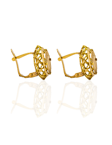 Pendientes con base moneda reyes de España Fernando e Isabel oro 18k - Joyería Orocash