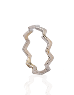 Anillo zigzag Plata 925 rodio