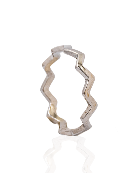 Anillo zigzag Plata 925 rodio