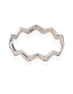 Anillo zigzag Plata 925 rodio 2