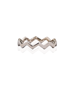 Anillo zigzag Plata 925 rodio