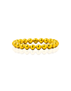 Anillo bolas 2,5mm plata chapada oro