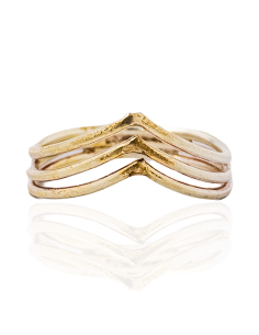 Anillo plata triple en pico | Orocash joyería 2