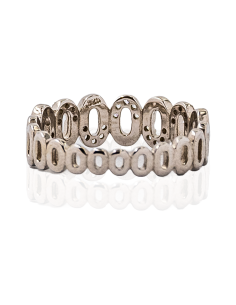 Anillo plata zigzag circonitas y liso | Orocash joyería 2