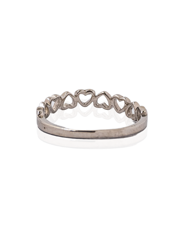 Anillo corazones Plata 925 rodio | Joyería Orocash