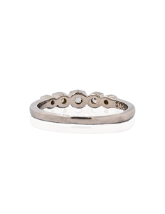 Anillo quinteto circonitas plata | Orocash joyería