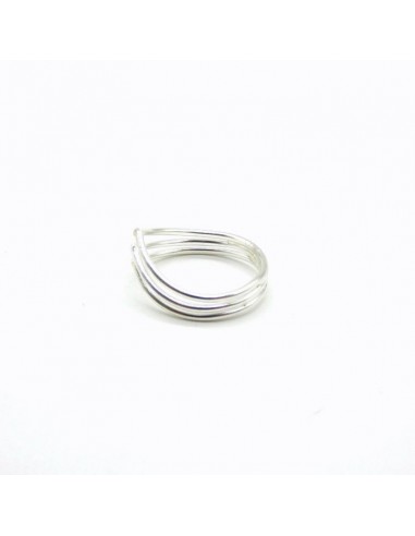 Anillo plata triple en pico