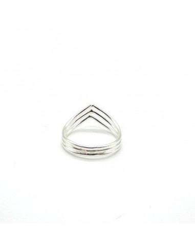 Anillo plata triple en pico