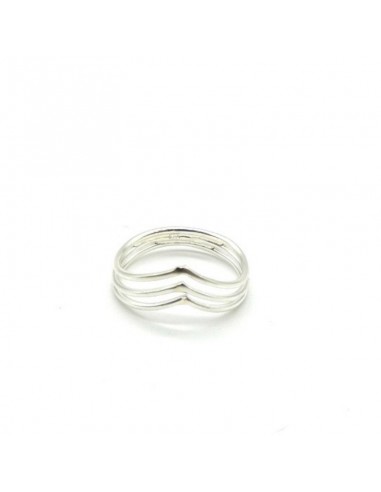 Anillo plata triple en pico