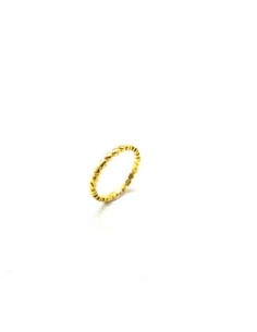 Anillo aro de corazones plata dorada 2