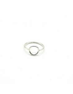 Anillo plata con círculo pulido