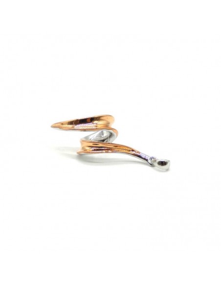 Colgante plata bicolor espiral