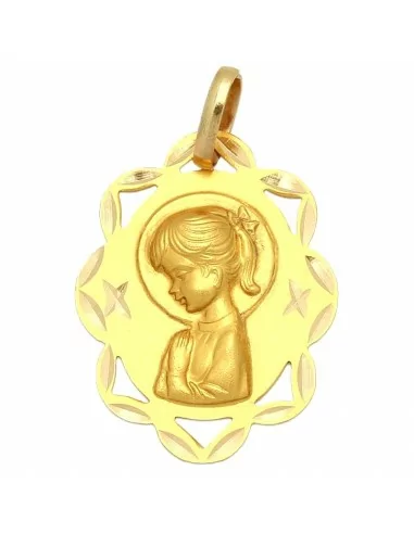 Medalla Virgen Niña oro 18k - 2.12 gr