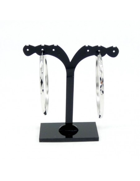 Aros plata rodiados tallados 55mm
