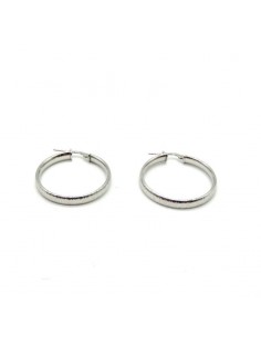 Aros plata rodiada textura 3cm