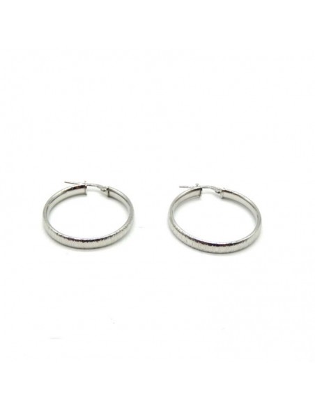 Aros plata rodiada textura 3cm
