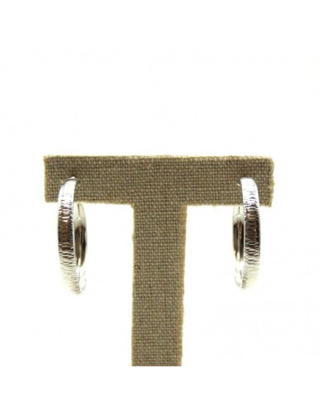 Aros plata rodiada textura 3cm