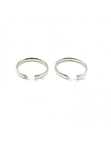 Aros plata rodiada textura 3cm