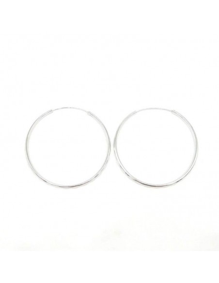 Aros plata rodiados tallados 50mm
