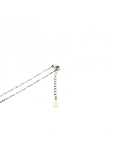 Gargantilla plata con chatón 6mm base calada