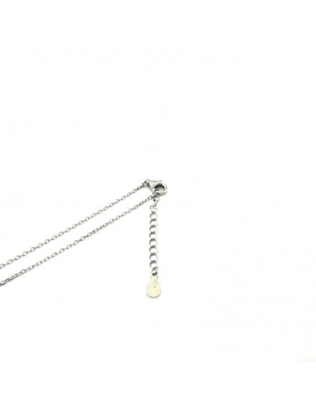 Gargantilla plata con chatón 6mm base calada