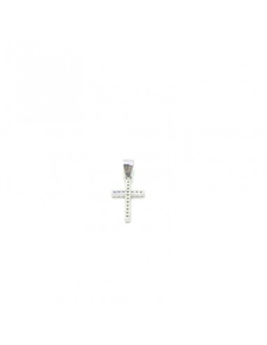 Cruz plata con circonitas 20 mm