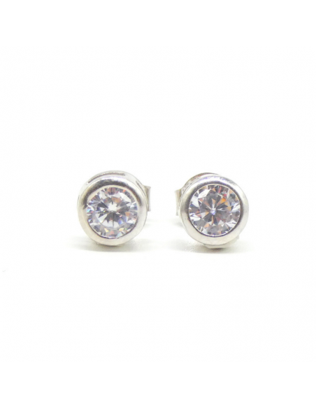 Pendientes plata media bola 5mm
