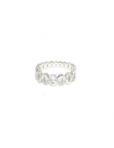 Anillo plata zigzag circonitas y liso