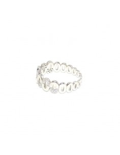 Anillo plata zigzag circonitas y liso 2