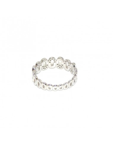 Anillo plata zigzag circonitas y liso