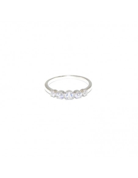 Anillo quinteto circonitas plata