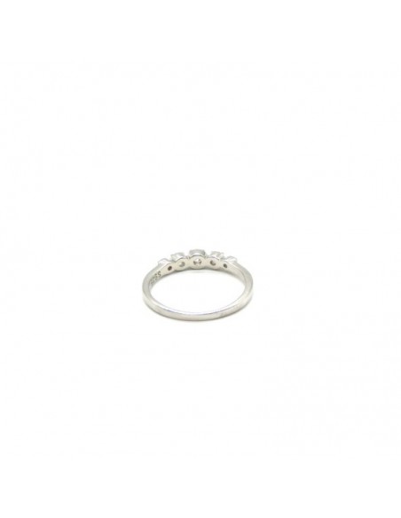 Anillo quinteto circonitas plata