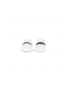 Pendientes plata círculo liso con altura
